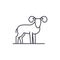 Capricorn line icon concept. Capricorn vector linear illustration, symbol, sign