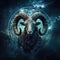 Capricorn is the sixth sign of the Zodiac. Its symbol is the sea goat. 3D Rendering. Generative AI