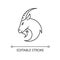 Capricorn zodiac sign pixel perfect linear icon