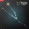 Capricorn Zodiacal constellation with bright stars