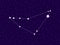 Capricornus constellation. Starry night sky. Cluster of stars and galaxies. Deep space. Vector