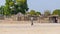 Caprivi, Namibia - August 20, 2016: Poor man walking on the roadside in the rural Caprivi Strip, the most populated region in