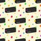 Caps Lock keyboard buttons and abstract geometric shapes colorful pattern background for International Caps Lock Day