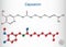 Capsaicin,  alkaloid, C18H27NO3 molecule. It is chili pepper extract with non-narcotic analgesic properties. Structural chemical