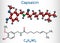 Capsaicin,  alkaloid, C18H27NO3 molecule. It is chili pepper extract with non-narcotic analgesic properties. Structural chemical