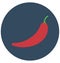 Capsaicin chili Isolated Color Vector Icon that can be easily modified or edit.