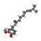 Capsaicin chili pepper molecule. Used in food, drugs, pepper spray, etc.  Atoms are represented as spheres with conventional color