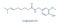 Capsaicin chili pepper molecule. Used in food, drugs, pepper spray, etc. Skeletal formula.