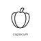 Capsicum icon from Agriculture, Farming and Gardening collection
