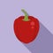 Capsicum paprika icon flat vector. Sweet vegetable