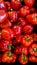 Capsicum peppers at the vegetable market