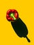 Capsicum on Yellow