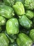 Capsicums green vegetables in vegetable market