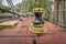 capstan and other gear on a deck of a vintage river dredge