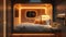 capsule hotel design, efficient capsule hotel room with sliding door, cozy mood lighting, and sleek design for a