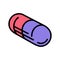 capsule medicament pharmaceutical production color icon vector illustration