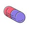 capsule medicament pharmaceutical production color icon vector illustration