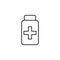 capsule medication line icon. Element of simple medicine icon for mobile concept and web apps. Thin line capsule medication icon