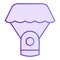 Capsule parachute flat icon. Space parachute violet icons in trendy flat style. Astrophysics gradient style design