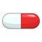 Capsule pill icon, cartoon style