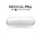 Capsule Pill Vector. Tablet, Pharmaceutical Antibiotic. Illustration