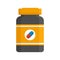 Capsule sport nutrition icon, flat style