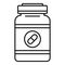 Capsule sport nutrition icon, outline style