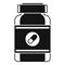 Capsule sport nutrition icon, simple style