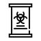 Capsule for storing dangerous viruses line icon vector illustration