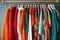 capsule wardrobe full of vibrant and colorful clothing