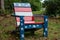 Captain america adirondack chair on lawn