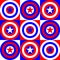 Captain America superhero shield colors