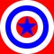 Captain America superhero shield colors