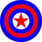 Captain America superhero shield colors