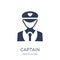 captain icon. Trendy flat vector captain icon on white background from Professions collection