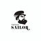 Captain logo or sailor tattoo element