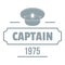 Captain logo, simple gray style