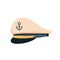 Captain sailor hat icon, flat design vector. Navy cap, ship officer or admiral. Sailor, naval captain hat.