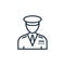captain vector icon. captain editable stroke. captain linear symbol for use on web and mobile apps, logo, print media. Thin line