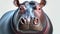 Captivating 8k 3d Portrait Of A Hippo With A Captivating Gaze