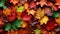Captivating autumn beauty mesmerizing backdrop of vibrant fall leaves in enchanting hues