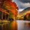 Captivating Autumnal Tranquility by the River\'s Edge