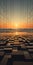 Captivating Beach Sunset: Ansel Adams Meets Geometric Patterns