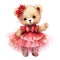 Captivating bear in tutu image