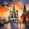 Captivating Beauty of Moscow: Majestic Cathedral, Bustling Marketplace, and Romance by the Moskva River