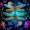 Captivating Beauty of Shimmering Dragonflies with an Artistic Twist
