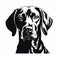 Captivating Black Labrador Retriever Drawing With Bold Stencil Style