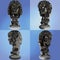 captivating black marble statue with golden accents for artistic projects