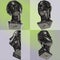 captivating black marble statue with golden accents for artistic projects
