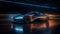 Captivating blend of blurred bokeh effect with futuristic car concepts and bold automotive branding